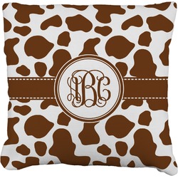 Cow Print Faux-Linen Throw Pillow 26" (Personalized)