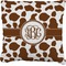 Cow Print Burlap Pillow 24"