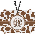 Cow Print Rear View Mirror Ornament (Personalized)