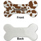 Cow Print Ceramic Flat Ornament - Bone Front & Back Single Print (APPROVAL)