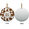 Cow Print Ceramic Flat Ornament - Circle Front & Back (APPROVAL)