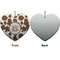 Cow Print Ceramic Flat Ornament - Heart Front & Back (APPROVAL)