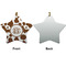 Cow Print Ceramic Flat Ornament - Star Front & Back (APPROVAL)