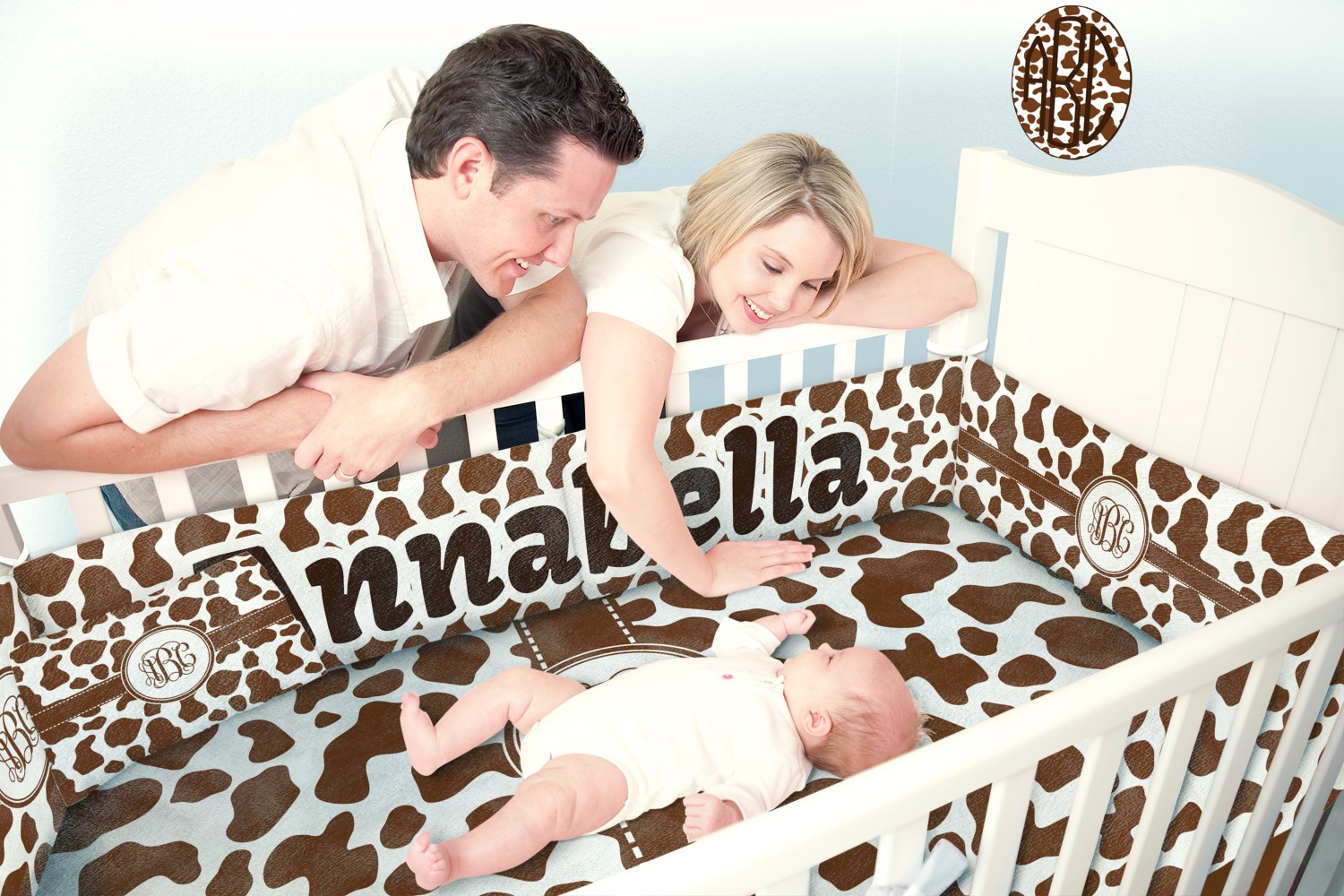 Cow print crib discount bedding