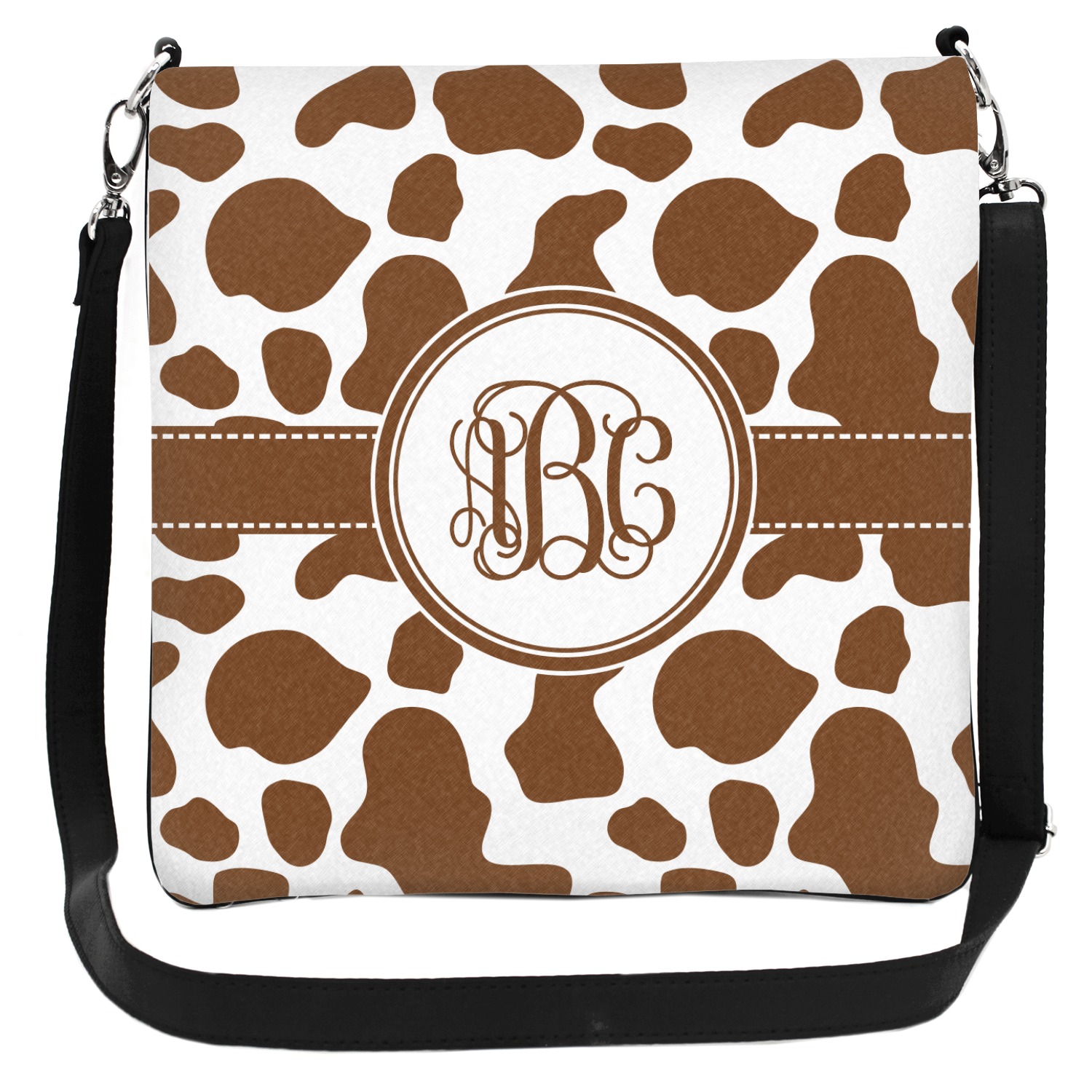 Cow Print Cross Body Bag Large (Personalized) YouCustomizeIt