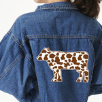 Cow Print Twill Iron On Patch - Custom Shape - 3XL