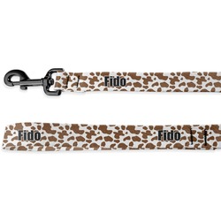 Cow Print Deluxe Dog Leash - 4 ft (Personalized)