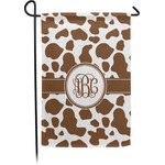 Cow Print Small Garden Flag - Single Sided w/ Monograms