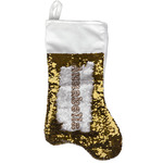 Cow Print Reversible Sequin Stocking - Gold (Personalized)