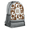 Cow Print Large Backpack - Gray - Angled View