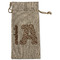 Cow Print Large Burlap Gift Bags - Front