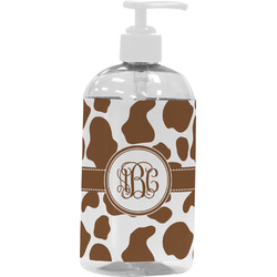 Cow Print Plastic Soap / Lotion Dispenser (16 oz - Large - White) (Personalized)