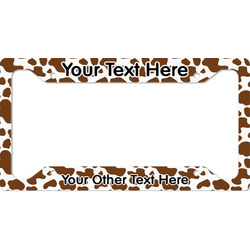 Cow Print License Plate Frame - Style A (Personalized)