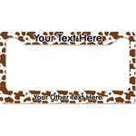 Cow Print License Plate Frame - Style B (Personalized)