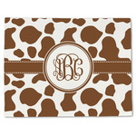 Cow Print Single-Sided Linen Placemat - Single w/ Monogram