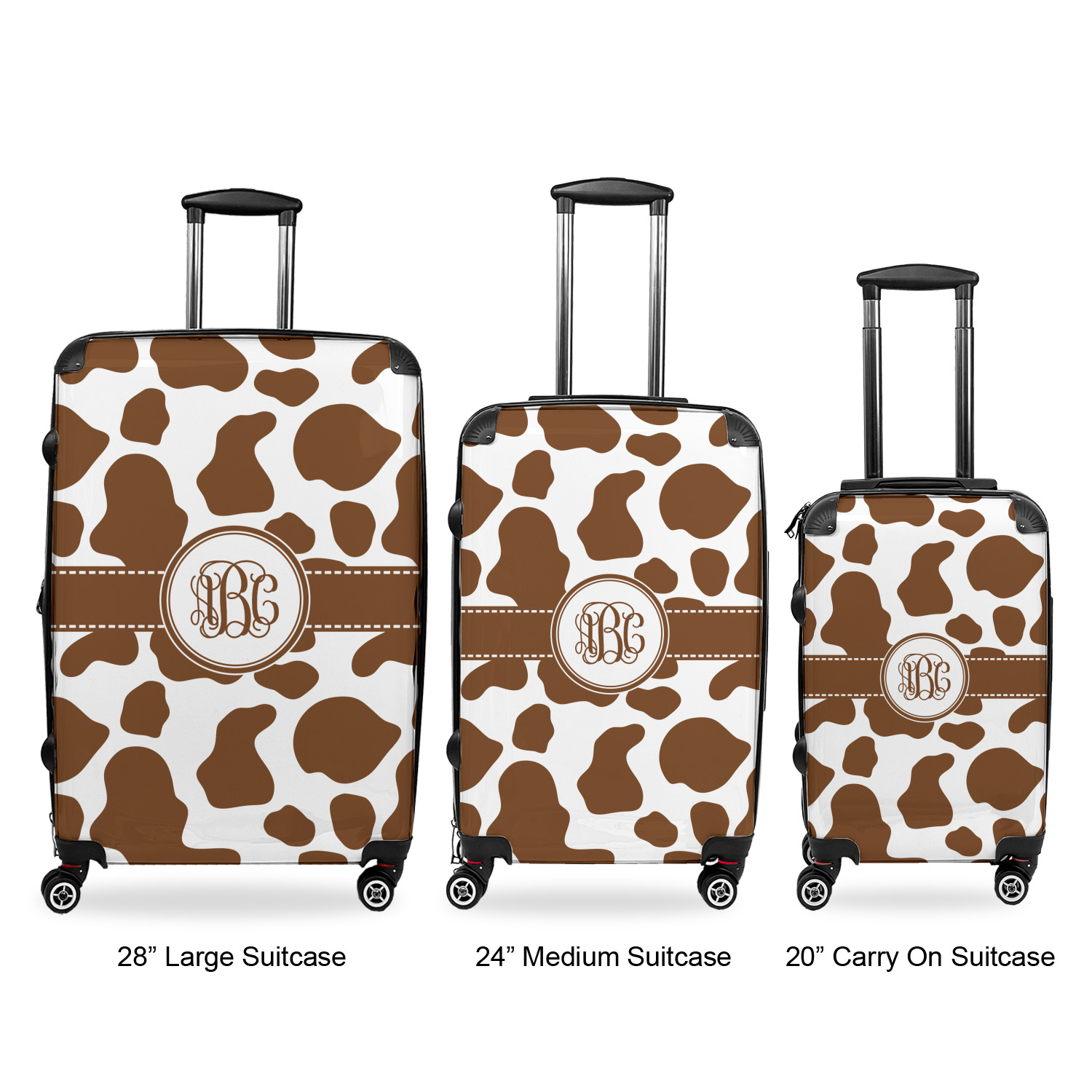 cow pattern luggage