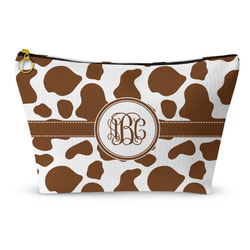 Cow Print Makeup Bag - Large - 12.5"x7" (Personalized)
