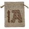 Cow Print Medium Burlap Gift Bag - Front