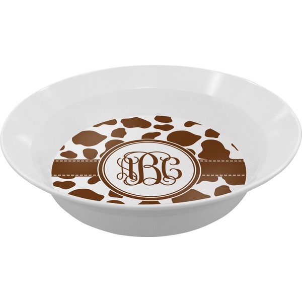 Custom Cow Print Melamine Bowl (Personalized)