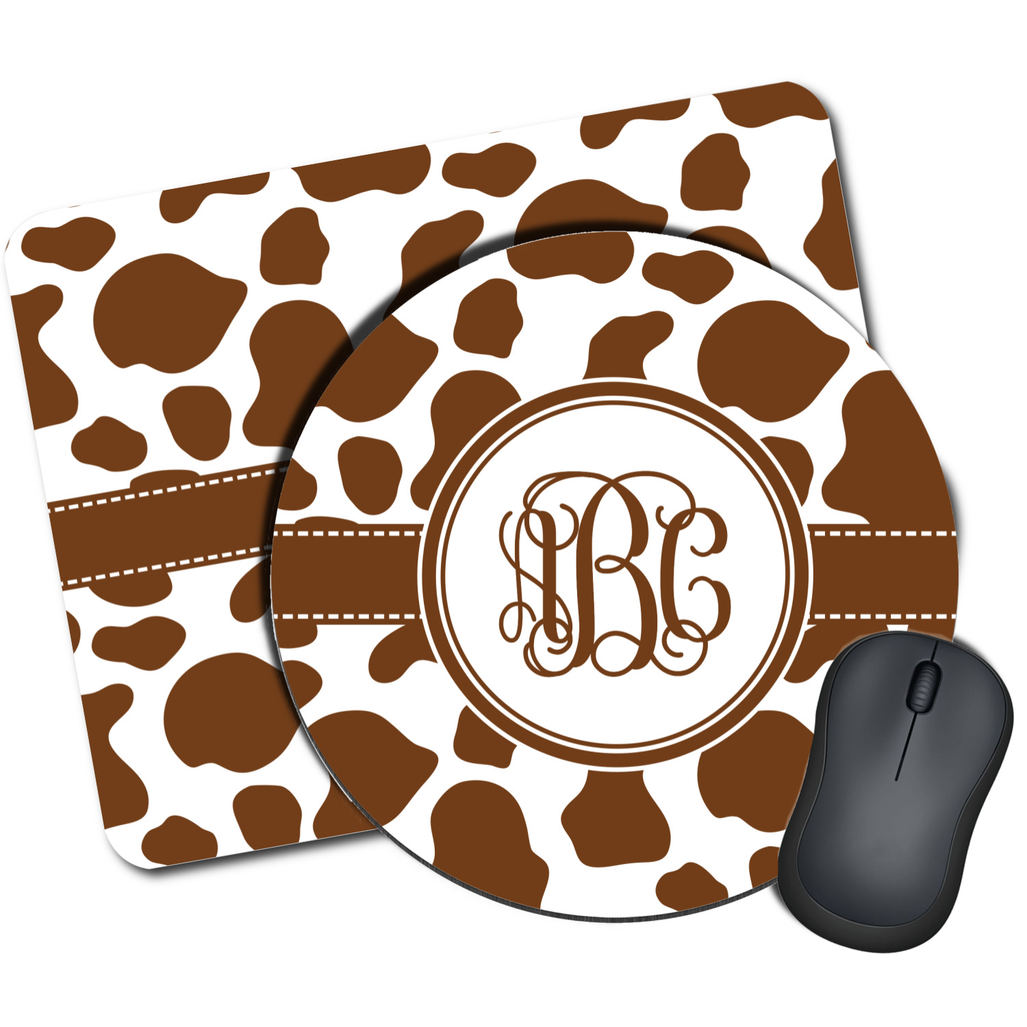 cow print mouse pad