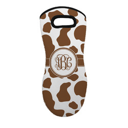 Cow Print Neoprene Oven Mitt - Single w/ Monogram