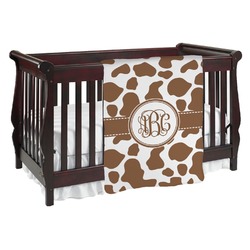 Cow Print Baby Blanket (Double Sided) (Personalized)