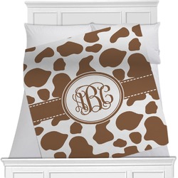 Cow Print Minky Blanket - Twin / Full - 80"x60" - Double Sided (Personalized)