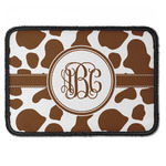 Cow Print Iron On Rectangle Patch w/ Monogram