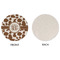 Cow Print Round Linen Placemats - APPROVAL (single sided)