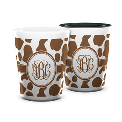 Cow Print Ceramic Shot Glass - 1.5 oz (Personalized)