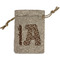 Cow Print Small Burlap Gift Bag - Front