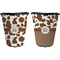 Cow Print Trash Can Black - Front and Back - Apvl