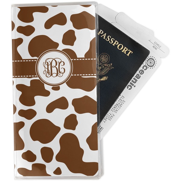 Custom Cow Print Travel Document Holder