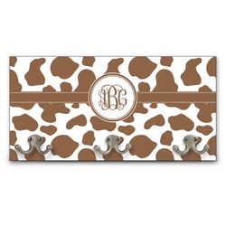 Cow Print Wall Mounted Coat Rack (Personalized)