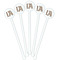 Cow Print White Plastic 5.5" Stir Stick - Fan View