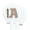 Cow Print White Plastic 5.5" Stir Stick - Single Sided - Round - Front & Back