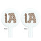 Cow Print White Plastic 7" Stir Stick - Double Sided - Round - Front & Back