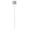 Cow Print White Plastic Stir Stick - Double Sided - Square - Single Stick