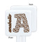 Cow Print White Plastic Stir Stick - Single Sided - Square - Approval