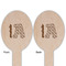 Cow Print Wooden Food Pick - Oval - Double Sided - Front & Back