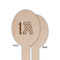 Cow Print Wooden Food Pick - Oval - Single Sided - Front & Back