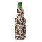 Cow Print Zipper Bottle Cooler - FRONT (bottle)