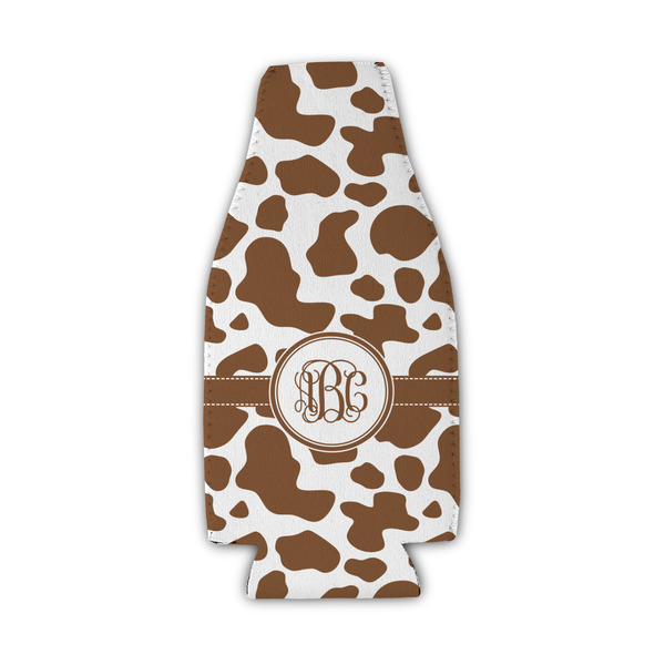 Custom Cow Print Zipper Bottle Cooler (Personalized)