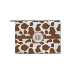 Cow Print Zipper Pouch - Small - 8.5"x6" (Personalized)