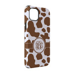 Cow Print iPhone Case - Rubber Lined - iPhone 14 Pro (Personalized)