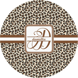 Leopard Print Multipurpose Round Labels - Custom Sized (Personalized)