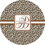 Leopard Print Multipurpose Round Labels - 5" (Personalized)