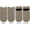 Leopard Print Adult Ankle Socks - Double Pair - Front and Back - Apvl