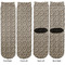 Leopard Print Adult Crew Socks - Double Pair - Front and Back - Apvl