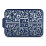 Leopard Print Aluminum Baking Pan with Navy Lid (Personalized)